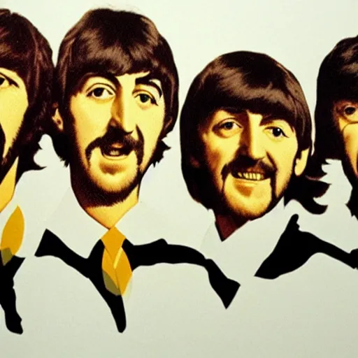 Prompt: The Beatles made out of honey,