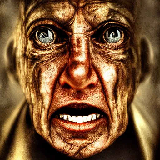 Prompt: portrait of bellringer form lexx by lee jeffries