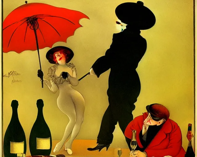 Image similar to leonetto cappiello, pur champagne, 1 9 0 2.