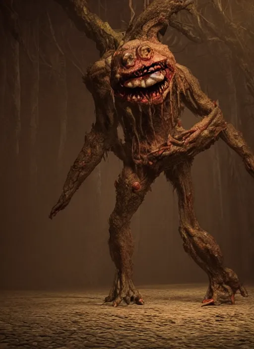 Prompt: photorealistic a monster being in in the middle of the night horror practical fx cinematographic