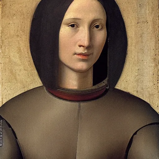 Image similar to a portrait of a female android by fra bartolommeo