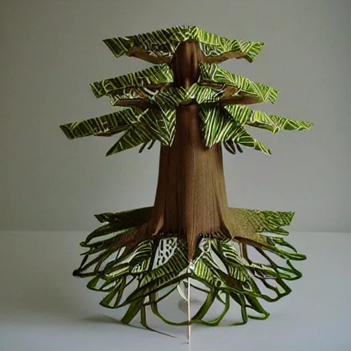 Prompt: tree origami