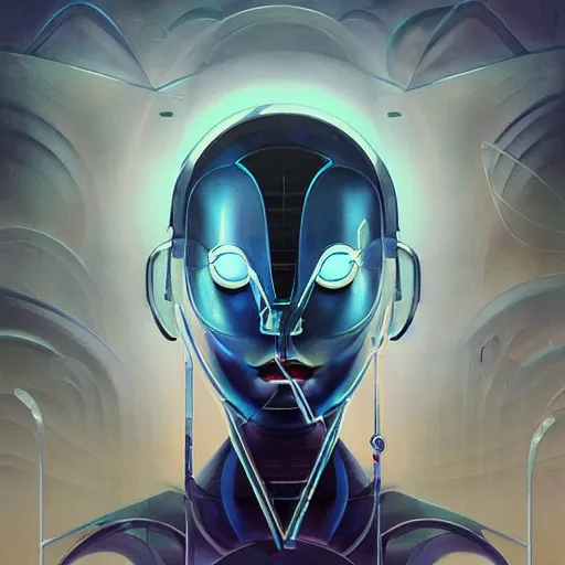 Prompt: scifi futurism automaton minimalism chrome by peter mohrbacher art Hajime Sorayama airbrush hyperrealism model abstract shatter fragments cubism futurism pastel blue soft flat minimal minimalism portrait face jackson pollock ukiyo-e lithograph mark ruthko