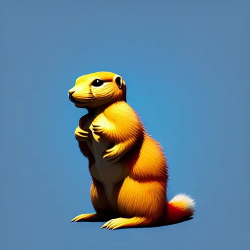 Image similar to fluffy fluffy fluffy prairie dog :: by James Jean, Jeff Koons, Dan McPharlin Daniel Merrian :: ornate, dynamic, particulate, rich colors, intricate, elegant, highly detailed, centered, artstation, smooth, sharp focus, octane render, 3d