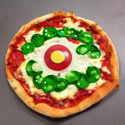 Prompt: pokeball pizza