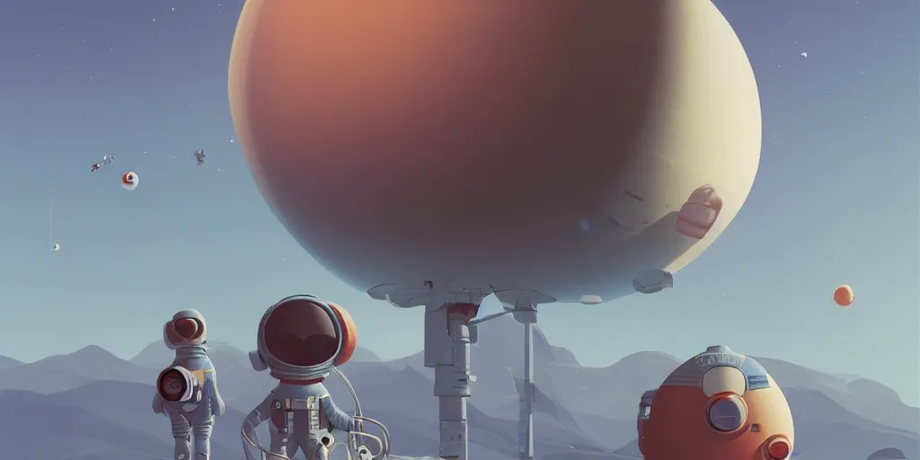 Prompt: cosmonaut on Saturn by Goro Fujita and Simon Stalenhag , 8k, trending on artstation, hyper detailed, cinematic