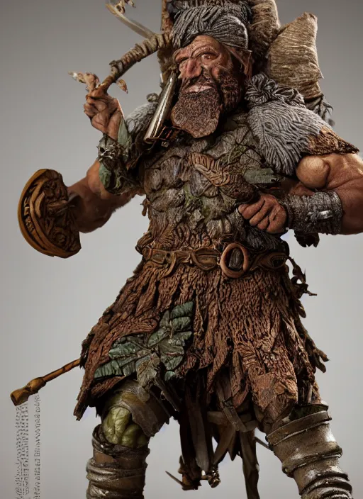 Image similar to 8 5 mm f 1. 8 photograph of a claymation sculpture warrior dwarf, highly detailed sculpey diorama, by erwin olaf, smooth, sharp foccus, commercial photography, fashion shoot