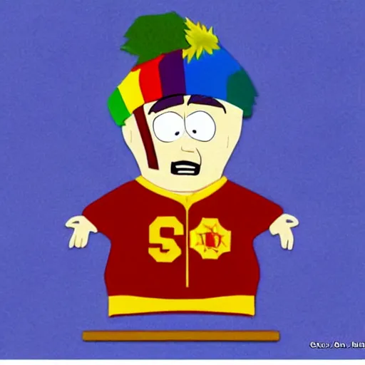 Image similar to xavi hernandez as a south park character