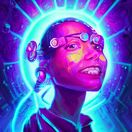 Image similar to skill magic geek inside matrix deepdream radiating a glowing aura stuff loot legends stylized digital illustration video game icon artstation lois van baarle, ilya kuvshinov, rossdraws,