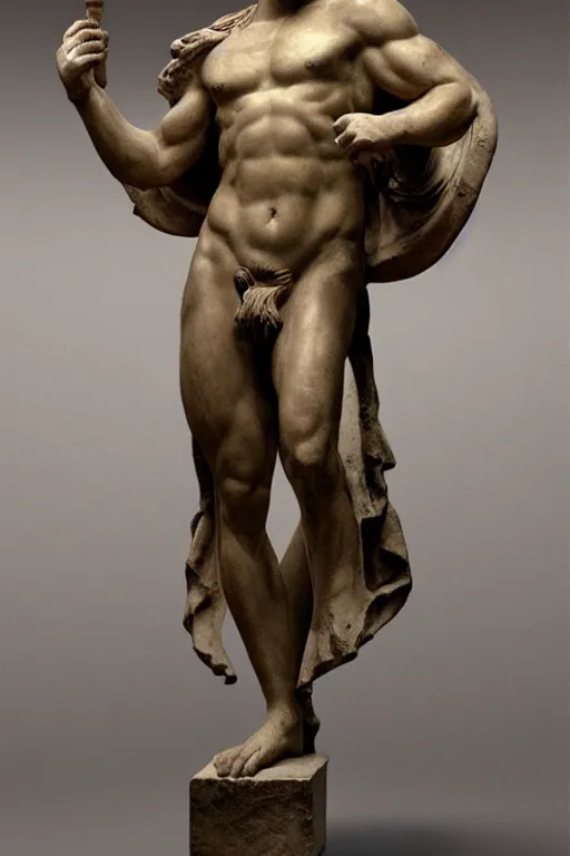 Image similar to ancient greek statue of he - man