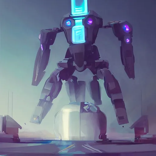 Image similar to combat mecha by fiona staples, beeple