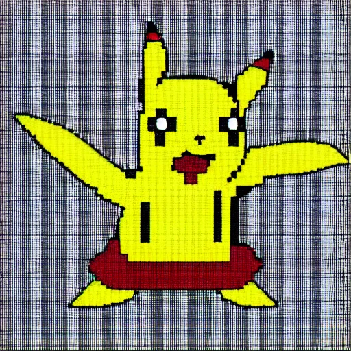 Image similar to pixel art of pikachu the god in the style of Paul Robertson