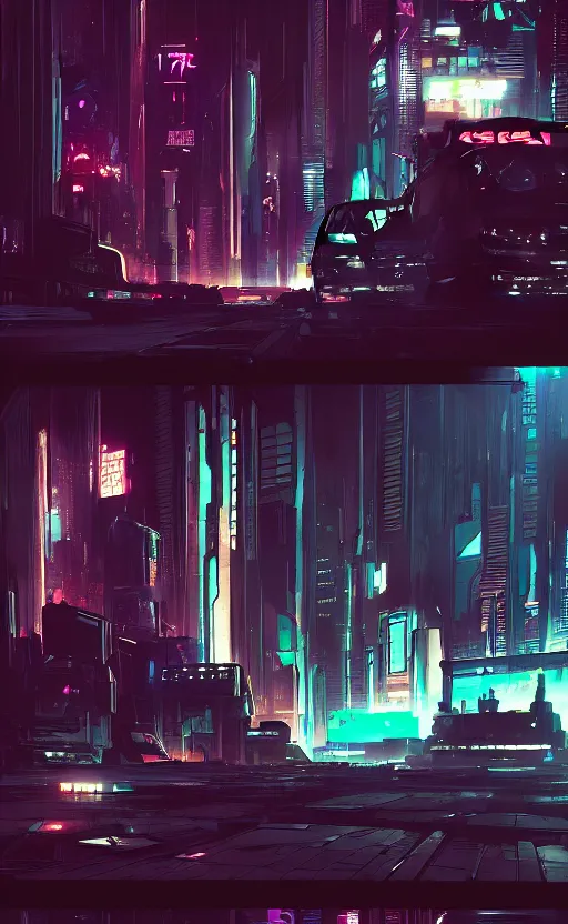 Image similar to Sci-Fi cyberpunk Comic page made up of art by the best artists Trending on Artstation. Paneling style by Bill Sienkiewicz. Octane render, Raytracing, 3d masterpiece, fantastic lighting by James Gurney. Noir detective genre.