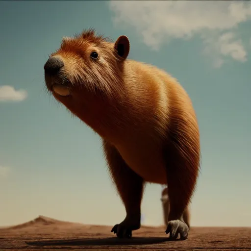 Image similar to hyperrealistic dslr film still of justin bieber disguised as anthropomorphous capybara, stunning 8 k octane comprehensive 3 d render, inspired by istvan sandorfi & greg rutkowski & unreal engine, perfect symmetry, dim volumetric cinematic lighting, extremely hyper - detailed, incredibly real lifelike attributes & flesh texture, intricate, masterpiece, artstation, stunning