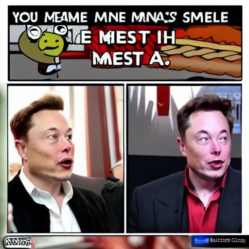 Image similar to meme with elon musk about hotdogs