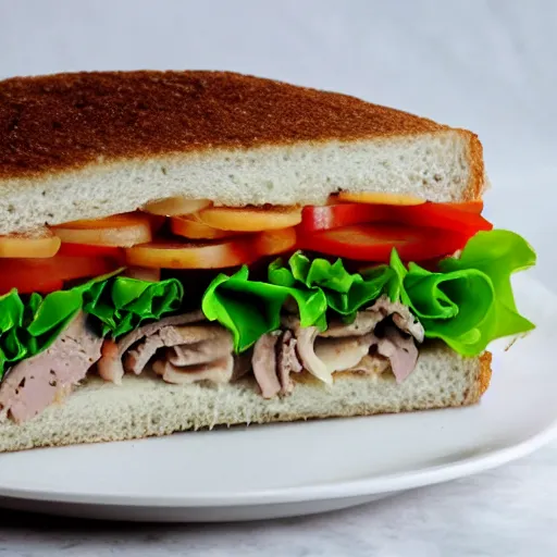 Image similar to a subway large sandwich on a plate