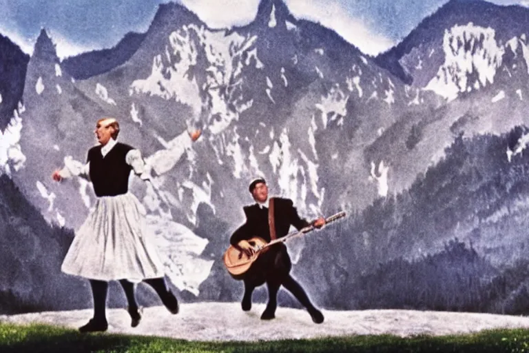 Image similar to still image from the sound of music by the wakowski brothers, ultra detailed, finely detailed