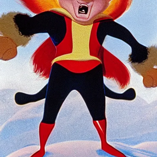 Image similar to syndrome from the incredibles in rudolph the red nosed reindeer