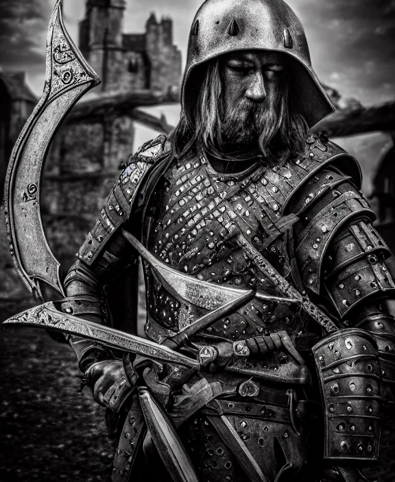 Image similar to poor sad medieval infantry. dark atmosphere. fantasy style. highly detailed 8 k. intricate. lifelike. soft light. nikon d 8 5 0.