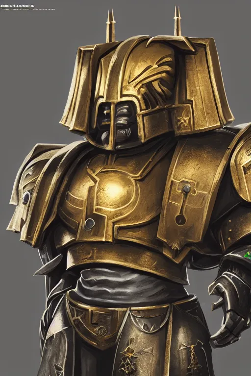 Image similar to armor portrait heros warhammer 4 0 k horus heresy fanart - the primarchs emperor by johannes helgeson animated with vfx concept artist & illustrator global illumination ray tracing hdr fanart arstation zbrush central hardmesh 8 k octane renderer comics stylized