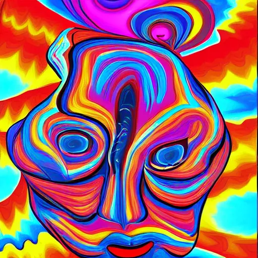 Image similar to paint surrealist 💃🤖, psychedelic, digital art