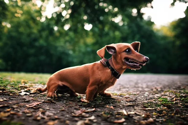 Prompt: closeup potrait of a small brown dog licking its nose in central park, natural light, sharp, detailed face, magazine, press, photo, Steve McCurry, David Lazar, Canon, Nikon, focus