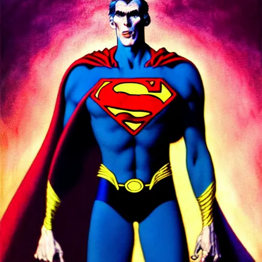 Prompt: uhd photorealistic portrait of lurch as superman, by amano, ayami kojima, lisa frank, zdzislaw beksinski, arthur rackham, and dariusz zawadz masterpiece, cinematic composition, dramatic pose, studio lighting, hyperdetailed