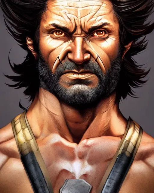 Prompt: Wolverine Apex Legends character digital illustration portrait design by, Mark Brooks and Brad Kunkle detailed, gorgeous lighting, wide angle dynamic portrait