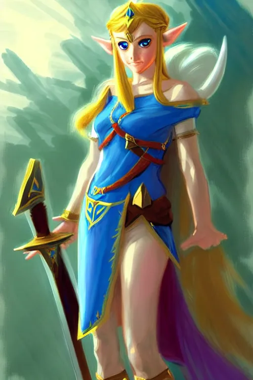 Image similar to princess zelda by bayard wu