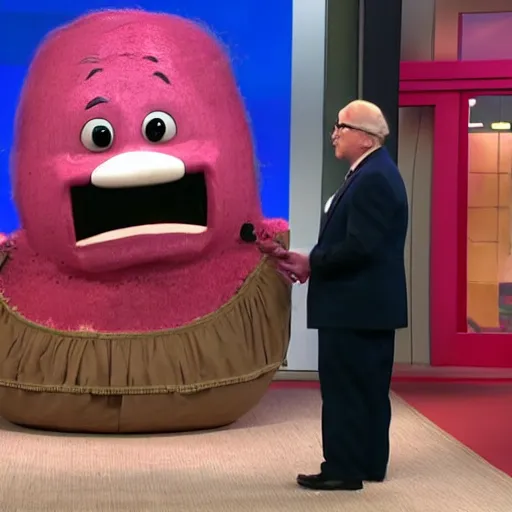 Prompt: the kool aid man debates with the quaker oats man on cnn, photographic, high definition