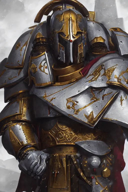 Image similar to armor portrait heros warhammer 4 0 k horus heresy fanart - the primarchs emperor by johannes helgeson animated with vfx concept artist & illustrator global illumination ray tracing hdr fanart arstation zbrush central hardmesh 8 k octane renderer comics stylized