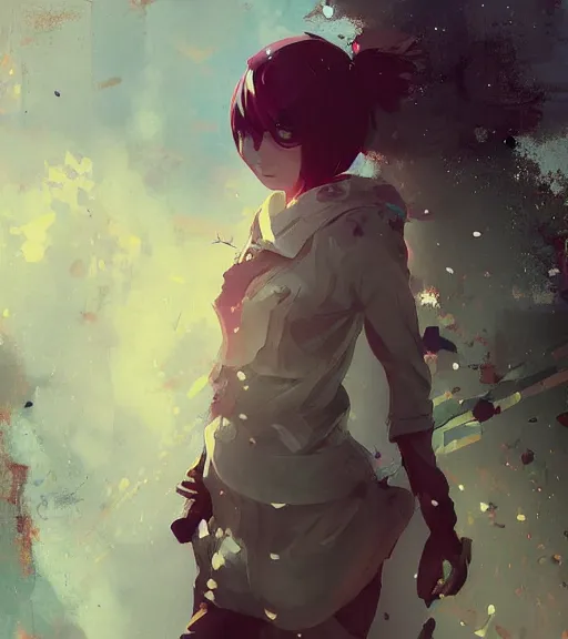 Image similar to ismail inceoglu painting of an anime woman