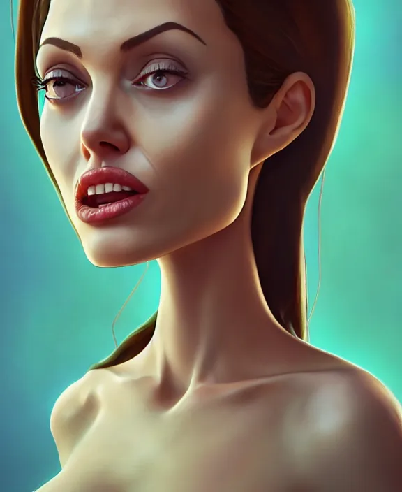 Prompt: angelina jolie in rick and morty, au naturel, hyperdetailed, digital art, trending in artstation, cinematic lighting, studio quality, smooth render, unreal engine 5 rendered, octane rendered, art style by klimt, nixeu, ian sprigger, wlop, krenz cushart