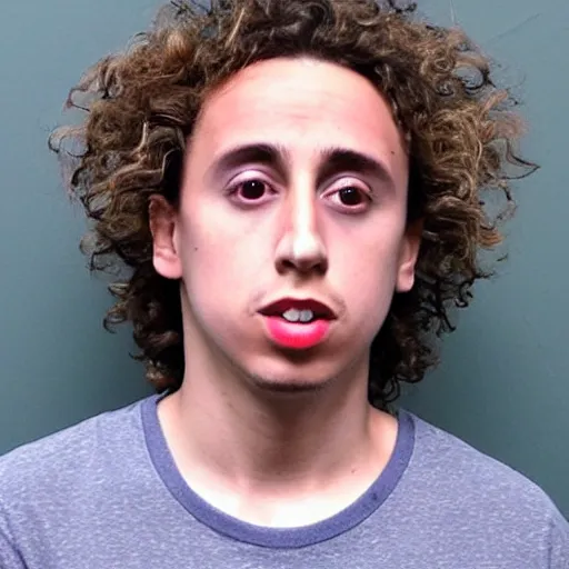 Prompt: luisito comunica mugshot