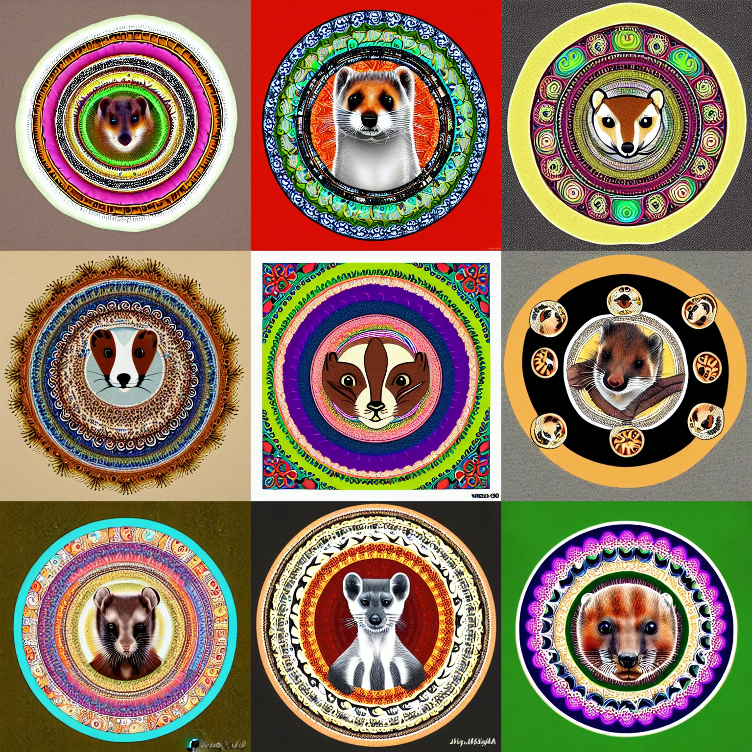 Image similar to weasel mandala