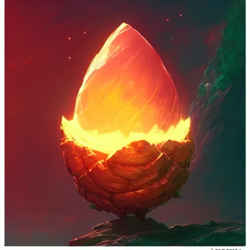 Image similar to epic fantasy dragon egg on a black background, behance hd by jesper ejsing, by rhads, makoto shinkai and lois van baarle, ilya kuvshinov, rossdraws global illumination radiating a glowing aura global illumination ray tracing hdr render in unreal engine 5