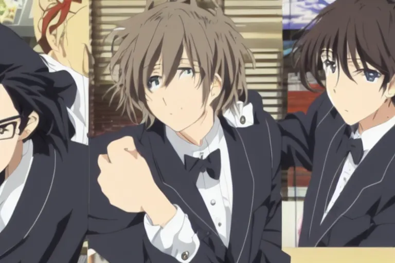 Image similar to two handsome men,Kyoto Animation