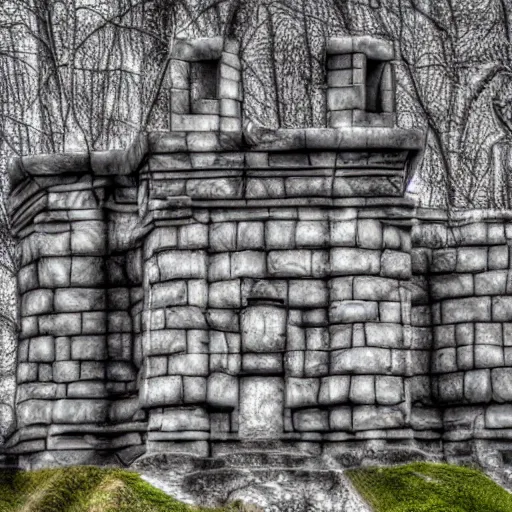 Image similar to hermetic fortress, high quality photograph