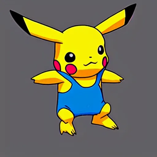 Prompt: Bodybuilder Pikachu