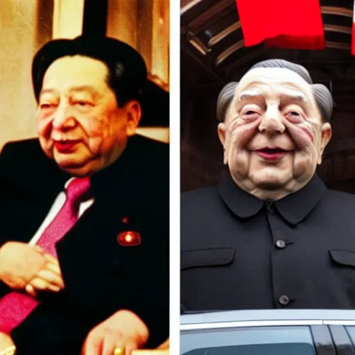 Prompt: george soros dressed as mao tse dong