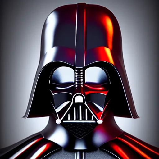 Prompt: darth vader, portrait, realistic, high definition, very detailed, extremely high detail, photo realistic, symmetrical, unreal engine 5, red color