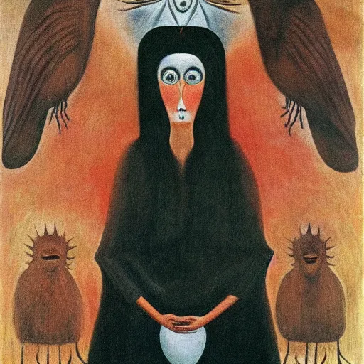 Prompt: the most enigmatic face, by leonora carrington