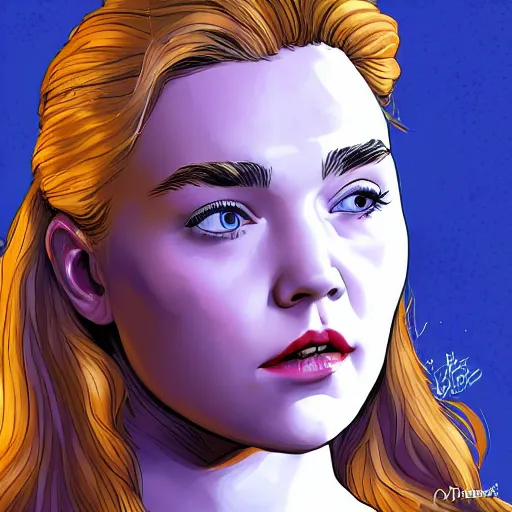 Image similar to Florence Pugh as Susan Storm from Fanatastic Four, digital art, Portrait