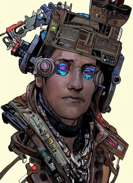 Image similar to apex legends cyberpunk safe cracker. concept art by james gurney and mœbius. gorgeous face.