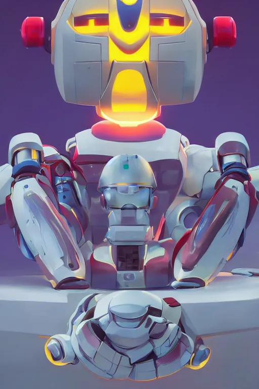 Image similar to metabots medabots medarotto medarot robot minimalist comics helmet mask neon cybereye, behance hd by jesper ejsing, by rhads, makoto shinkai and lois van baarle, ilya kuvshinov, rossdraws global illumination ray tracing hdr radiating a glowing aura