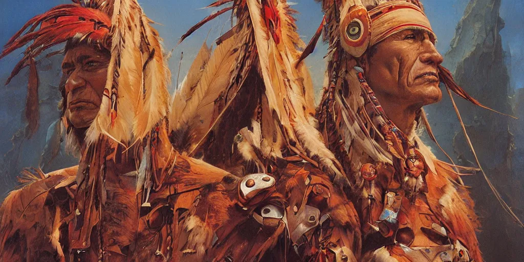 Image similar to of Native American Chief by Peter Andrew Jones and Peter Gric