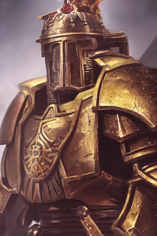 Image similar to armor portrait heros warhammer 4 0 k horus heresy fanart - the primarchs emperor by johannes helgeson animated with vfx concept artist & illustrator global illumination ray tracing hdr fanart arstation zbrush central hardmesh 8 k octane renderer comics stylized