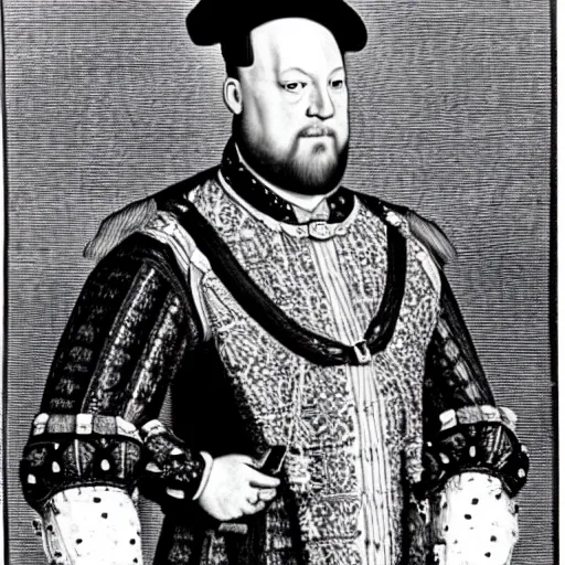 Prompt: modern photograph of henry viii
