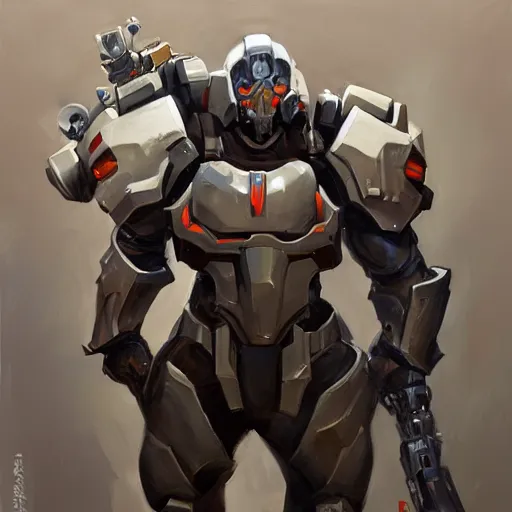 Image similar to greg manchess portrait painting of fully armored punisher as overwatch character, medium shot, asymmetrical, profile picture, organic painting, sunny day, matte painting, bold shapes, hard edges, street art, trending on artstation, by huang guangjian and gil elvgren and sachin teng