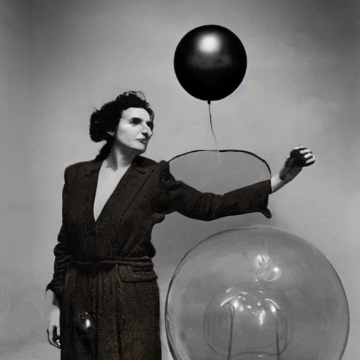 Prompt: leonora carrington storm thorgerson max ernst bubble baloon